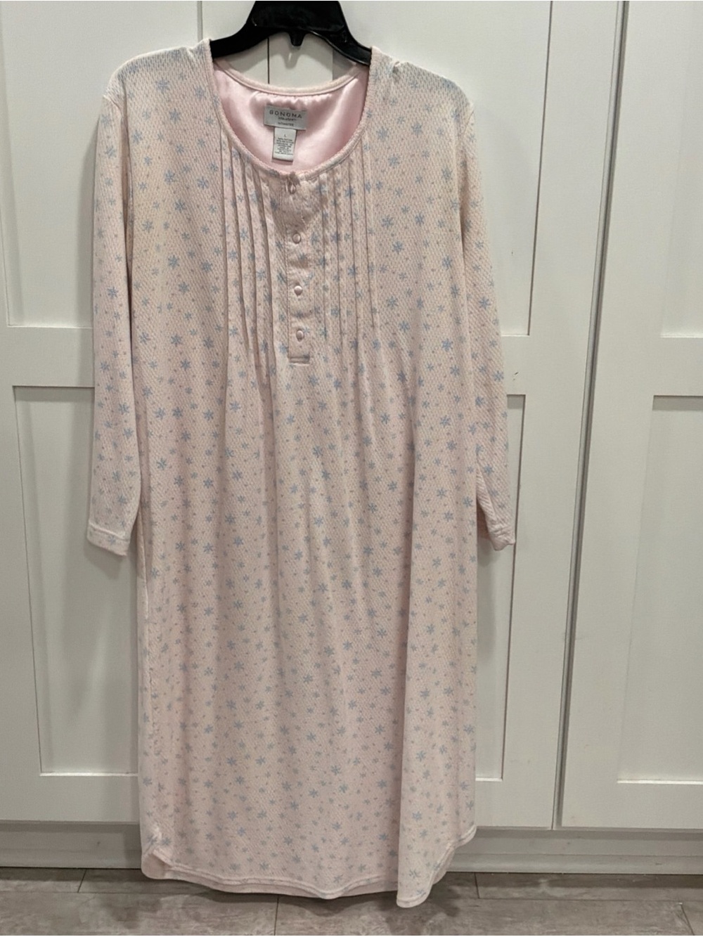Sonoma Lifestyle Intimates Nightshirt Large Floral Cottagecore Sleepshirt Pink L